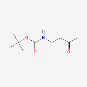molecular formula C10H19NO3 B574216 tert-butyl N-(4-oxopentan-2-yl)carbamate CAS No. 193635-07-3