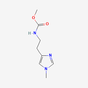 molecular formula C8H13N3O2 B574221 Methyl (2-(1-methyl-1H-imidazol-4-yl)ethyl)carbamate CAS No. 177268-67-6