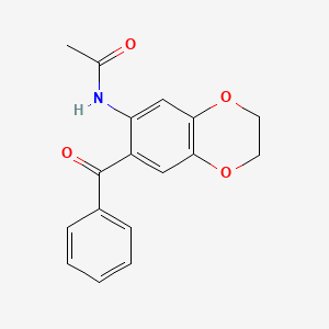 molecular formula C17H15NO4 B5742215 N-(7-Benzoyl-2,3-dihydrobenzo[b][1,4]dioxin-6-yl)acetamide 