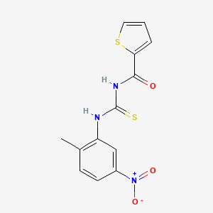 molecular formula C13H11N3O3S2 B5742337 N-(2-METHYL-5-NITROPHENYL)-N'-(2-THIENYLCARBONYL)THIOUREA 