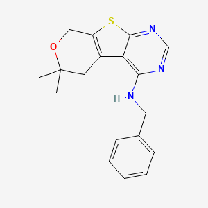 molecular formula C18H19N3OS B5742342 N-benzyl-12,12-dimethyl-11-oxa-8-thia-4,6-diazatricyclo[7.4.0.02,7]trideca-1(9),2,4,6-tetraen-3-amine 