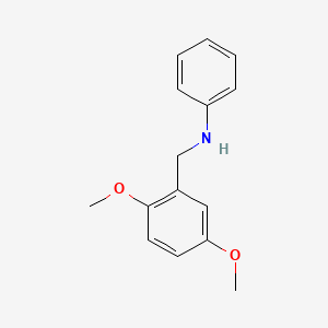 molecular formula C15H17NO2 B5742407 N-[(2,5-dimethoxyphenyl)methyl]aniline 