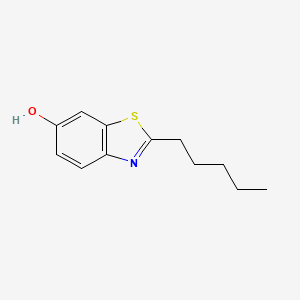 molecular formula C12H15NOS B574243 2-Pentyl-1,3-benzothiazol-6-ol CAS No. 184837-06-7