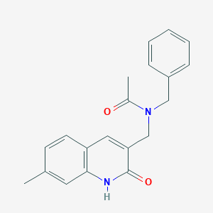 molecular formula C20H20N2O2 B5742432 N-benzyl-N-((2-hydroxy-7-methylquinolin-3-yl)methyl)acetamide 