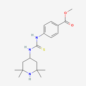 molecular formula C18H27N3O2S B5742620 Methyl 4-{[(2,2,6,6-tetramethylpiperidin-4-yl)carbamothioyl]amino}benzoate 