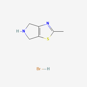 molecular formula C6H9BrN2S B574263 2-Methyl-5,6-dihydro-4H-pyrrolo[3,4-d]thiazole hydrobromide CAS No. 170456-90-3