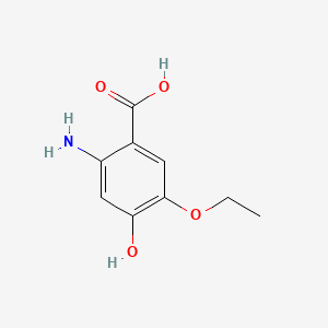 molecular formula C9H11NO4 B574267 2-Amino-5-ethoxy-4-hydroxybenzoic acid CAS No. 164161-22-2