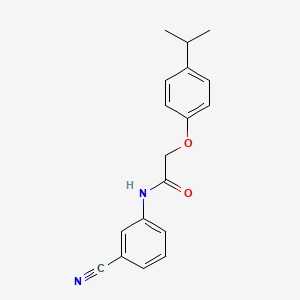 molecular formula C18H18N2O2 B5742683 N-(3-cyanophenyl)-2-(4-propan-2-ylphenoxy)acetamide 