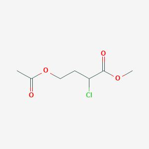 molecular formula C7H11ClO4 B057427 Methyl 4-acetyloxy-2-chlorobutanoate CAS No. 112343-32-5
