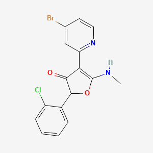4-(4-Bromopyridin-2-yl)-2-(2-chlorophenyl)-5-(methylamino)furan-3-one