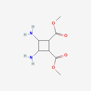 molecular formula C8H14N2O4 B574279 Dimethyl 3,4-diaminocyclobutane-1,2-dicarboxylate CAS No. 169943-17-3