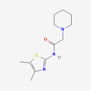 molecular formula C12H19N3OS B5742796 N-(4,5-dimethyl-1,3-thiazol-2-yl)-2-(piperidin-1-yl)acetamide 