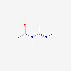 molecular formula C6H12N2O B574281 N-Methyl-N-[(1Z)-N-methylethanimidoyl]acetamide CAS No. 175542-37-7
