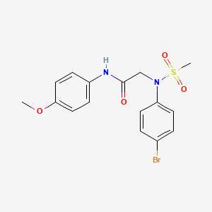 molecular formula C16H17BrN2O4S B5742871 2-(4-bromo-N-methylsulfonylanilino)-N-(4-methoxyphenyl)acetamide 