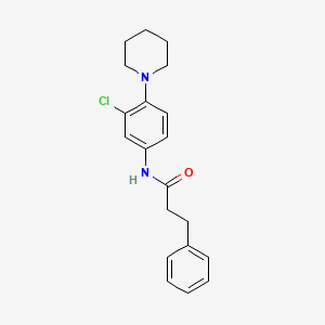 molecular formula C20H23ClN2O B5742879 N-(3-chloro-4-piperidin-1-ylphenyl)-3-phenylpropanamide 