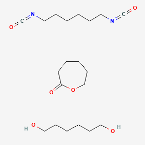 molecular formula C20H36N2O6 B574300 2-Oxepanone, polymer with 1,6-diisocyanatohexane and 1,6-hexanediol CAS No. 164250-92-4