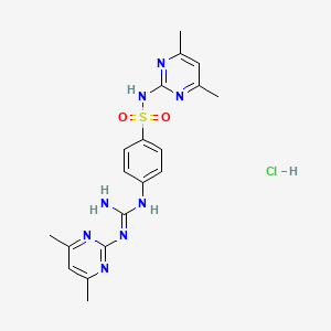 molecular formula C19H23ClN8O2S B5743026 N-(4,6-dimethyl-2-pyrimidinyl)-4-{[[(4,6-dimethyl-2-pyrimidinyl)amino](imino)methyl]amino}benzenesulfonamide hydrochloride 