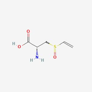 molecular formula C5H9NO3S B574304 L-Alanine, 3-[(R)-ethenylsulfinyl]-(9CI) CAS No. 189082-80-2
