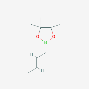 molecular formula C10H19BO2 B574306 trans-Crotylboronic acid pinacol ester CAS No. 167773-12-8