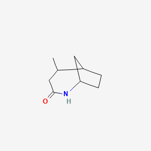 molecular formula C9H15NO B574308 2-Azabicyclo[4.2.1]nonan-3-one,5-methyl-,exo-(9CI) CAS No. 195394-32-2