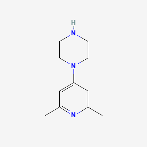 molecular formula C11H17N3 B574328 1-(2,6-Dimethylpyridin-4-yl)piperazine CAS No. 166954-07-0