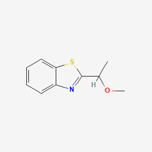 molecular formula C10H11NOS B574330 2-(1-Methoxyethyl)-1,3-benzothiazole CAS No. 166450-64-2