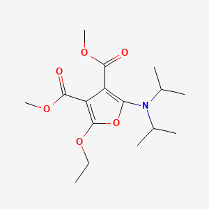 molecular formula C16H25NO6 B574333 Dimethyl 2-[di(propan-2-yl)amino]-5-ethoxyfuran-3,4-dicarboxylate CAS No. 162789-68-6