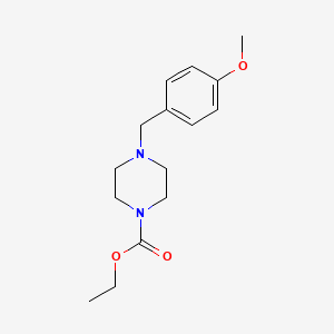 molecular formula C15H22N2O3 B5743396 ethyl 4-[(4-methoxyphenyl)methyl]piperazine-1-carboxylate 