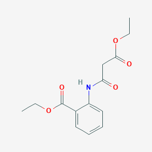 molecular formula C14H17NO5 B5743408 ETHYL 2-[(2-ETHOXYCARBONYLACETYL)AMINO]BENZOATE CAS No. 146828-48-0