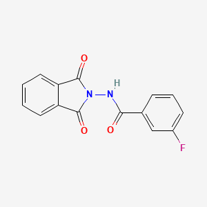 molecular formula C15H9FN2O3 B5743454 N-(1,3-dioxoisoindol-2-yl)-3-fluorobenzamide 