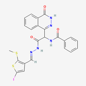 molecular formula C23H18IN5O3S2 B5743517 N-{2-[(2E)-2-{[5-IODO-2-(METHYLSULFANYL)-3-THIENYL]METHYLENE}HYDRAZINO]-2-OXO-1-(4-OXO-3,4-DIHYDRO-1-PHTHALAZINYL)ETHYL}BENZAMIDE 
