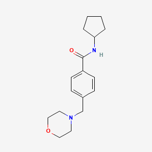 molecular formula C17H24N2O2 B5743531 N-cyclopentyl-4-(morpholin-4-ylmethyl)benzamide 