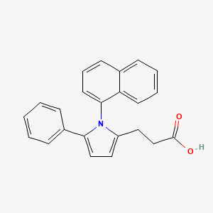 molecular formula C23H19NO2 B5743546 3-[1-(1-naphthyl)-5-phenyl-1H-pyrrol-2-yl]propanoic acid 