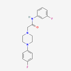 molecular formula C18H19F2N3O B5743605 N-(3-fluorophenyl)-2-[4-(4-fluorophenyl)piperazin-1-yl]acetamide 