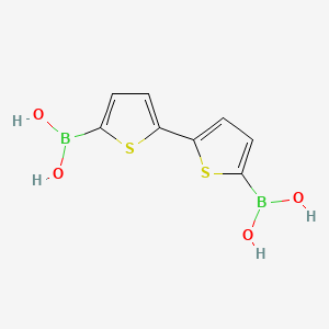 molecular formula C8H8B2O4S2 B574362 [2,2'-Bithiophene]-5,5'-diyldiboronic acid CAS No. 189358-30-3