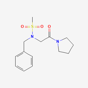 molecular formula C14H20N2O3S B5743642 N-benzyl-N-(2-oxo-2-pyrrolidin-1-ylethyl)methanesulfonamide 