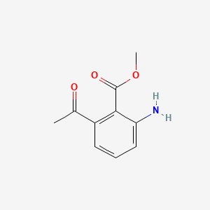 molecular formula C10H11NO3 B574366 Methyl 2-acetyl-6-aminobenzoate CAS No. 179678-23-0
