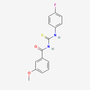 molecular formula C15H13FN2O2S B5743689 N-[(4-fluorophenyl)carbamothioyl]-3-methoxybenzamide 