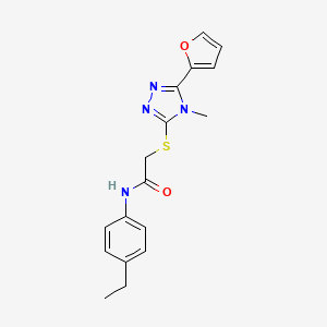 molecular formula C17H18N4O2S B5743784 N-(4-ethylphenyl)-2-{[5-(furan-2-yl)-4-methyl-4H-1,2,4-triazol-3-yl]sulfanyl}acetamide 