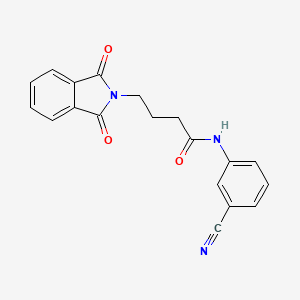 molecular formula C19H15N3O3 B5743787 N-(3-cyanophenyl)-4-(1,3-dioxoisoindol-2-yl)butanamide 