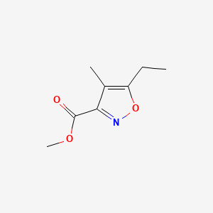 molecular formula C8H11NO3 B574380 Methyl 5-ethyl-4-methylisoxazole-3-carboxylate CAS No. 160850-63-5