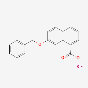 molecular formula C18H13KO3 B574385 Potassium;7-phenylmethoxynaphthalene-1-carboxylate CAS No. 188904-07-6