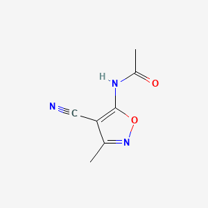 molecular formula C7H7N3O2 B574393 N-(4-Cyano-3-methyl-1,2-oxazol-5-yl)acetamide CAS No. 162701-90-8