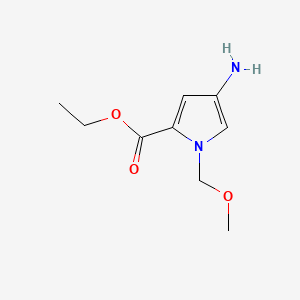 molecular formula C9H14N2O3 B574394 Ethyl 1-methoxymethyl-4-aminopyrrole-2-carboxylate CAS No. 164262-52-6