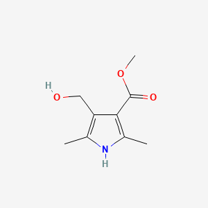 molecular formula C9H13NO3 B574398 Methyl 4-(hydroxymethyl)-2,5-dimethyl-1H-pyrrole-3-carboxylate CAS No. 175276-58-1