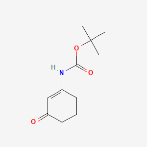 molecular formula C11H17NO3 B574405 N-Boc-3-amino-2-cyclohexenone CAS No. 188067-03-0