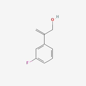 molecular formula C9H9FO B574407 2-(3-Fluorophenyl)prop-2-en-1-ol CAS No. 195528-43-9