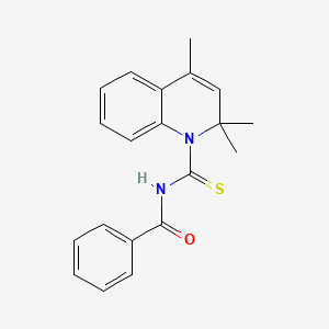 molecular formula C20H20N2OS B5744078 N-(2,2,4-trimethylquinoline-1-carbothioyl)benzamide CAS No. 5697-10-9