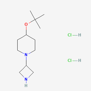 1-(Azetidin-3-yl)-4-[(2-methylpropan-2-yl)oxy]piperidine;dihydrochloride