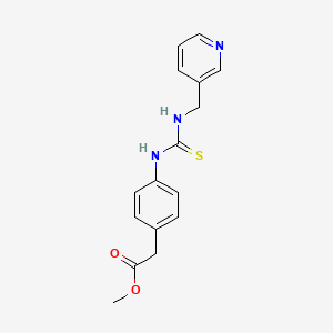 molecular formula C16H17N3O2S B5744122 Methyl (4-{[(pyridin-3-ylmethyl)carbamothioyl]amino}phenyl)acetate 